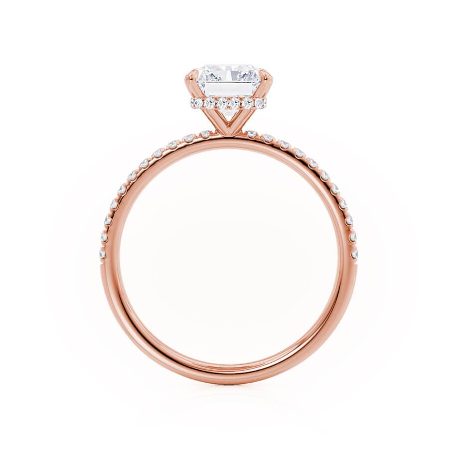 1.8 CT Radiant Hidden Halo & Pave Moissanite Engagement Ring