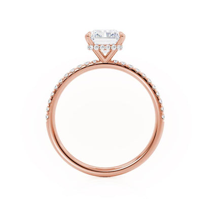 1.8 CT Radiant Hidden Halo & Pave Moissanite Engagement Ring