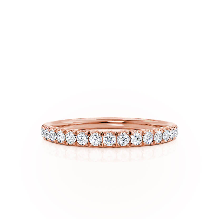 0.21 TCW Round Full Eternity Moissanite Wedding Band
