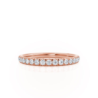 0.21 TCW Round Full Eternity Moissanite Wedding Band
