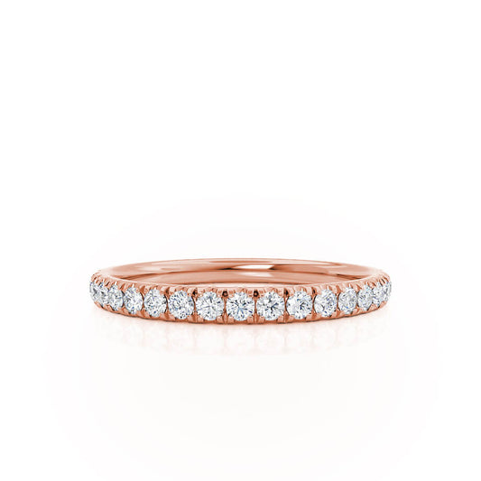 0.21 TCW Round Full Eternity Moissanite Wedding Band