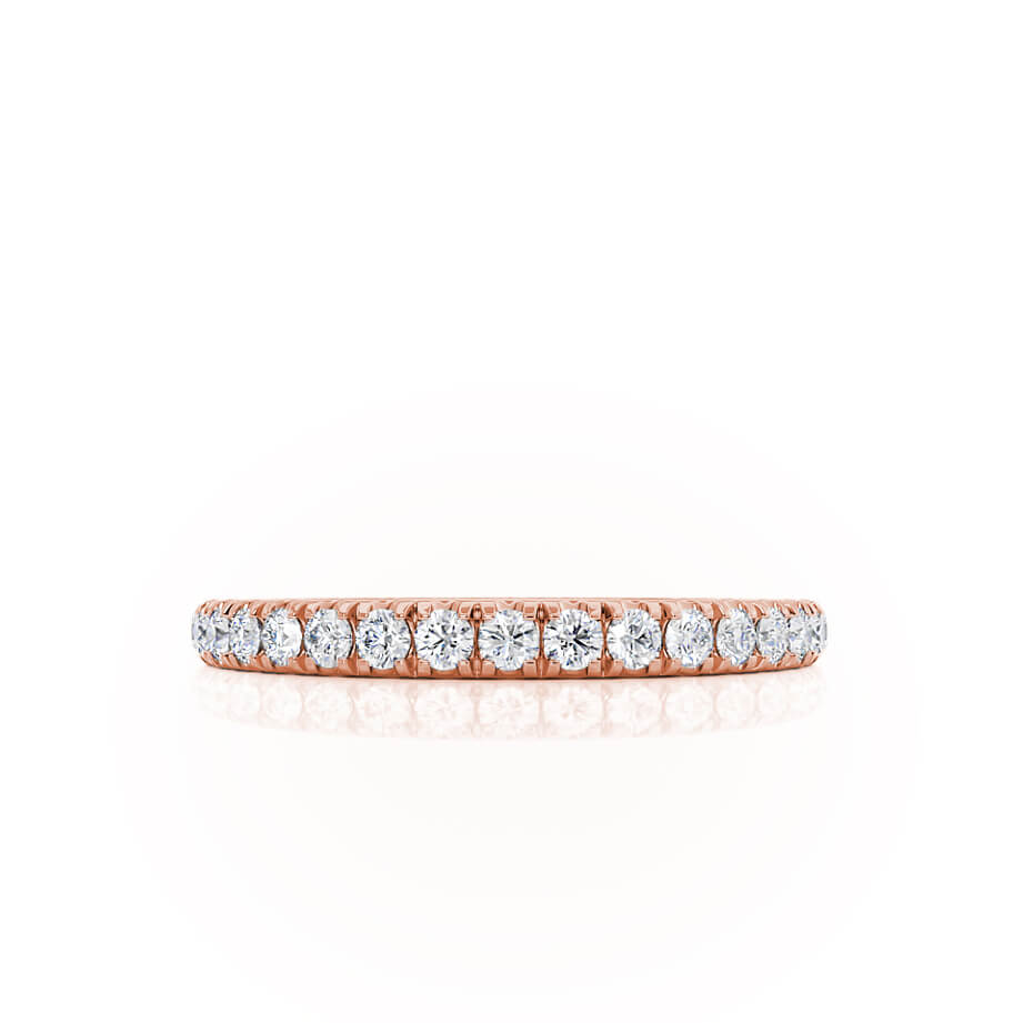 0.21 TCW Round Full Eternity Moissanite Wedding Band