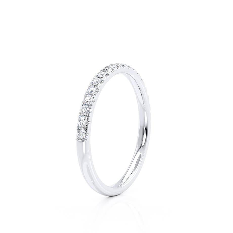 0.21 TCW Round Full Eternity Moissanite Wedding Band