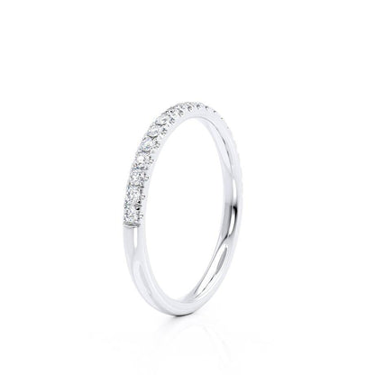 0.21 TCW Round Full Eternity Moissanite Wedding Band