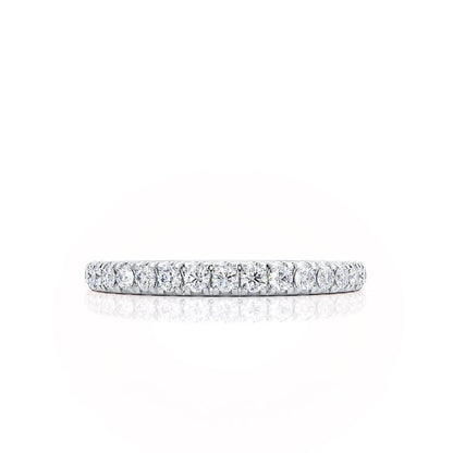 0.21 TCW Round Half Eternity Moissanite Wedding Band