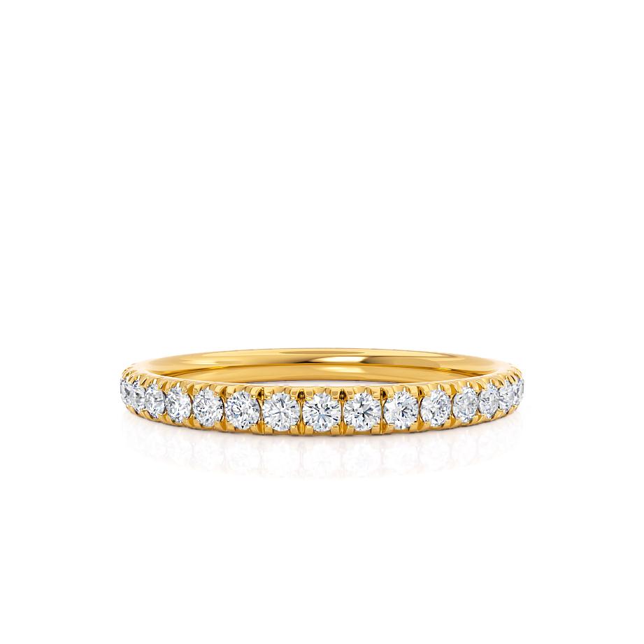 0.21 TCW Round Full Eternity Moissanite Wedding Band