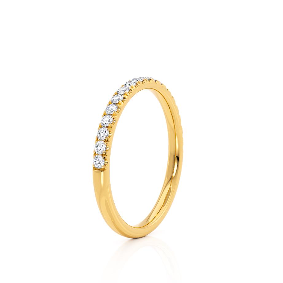 0.21 TCW Round Full Eternity Moissanite Wedding Band