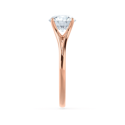 0.5 CT Round Solitaire Moissanite Engagement Ring