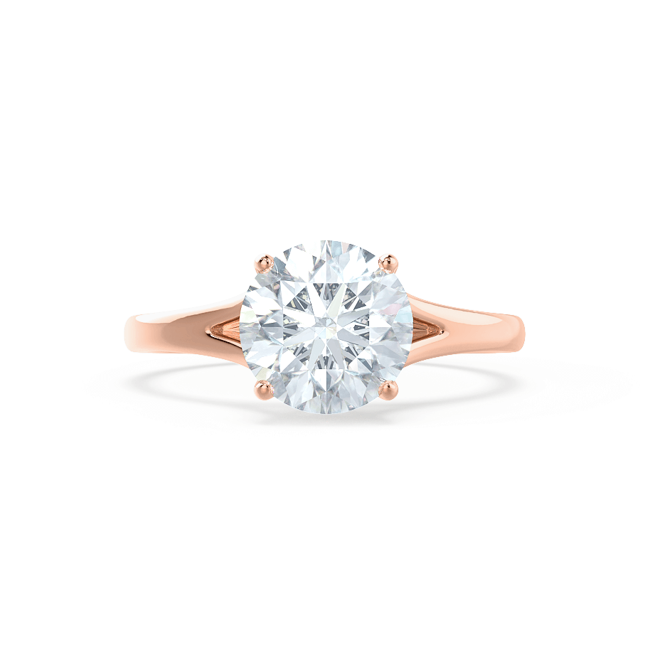0.5 CT Round Solitaire Moissanite Engagement Ring