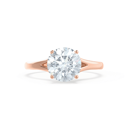 0.5 CT Round Solitaire Moissanite Engagement Ring