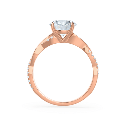 1.5 CT Oval Pave Moissanite Engagement Ring