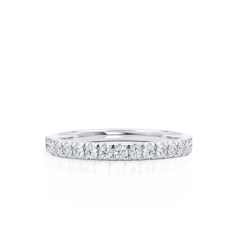 0.21 TCW Round Full Eternity Moissanite Wedding Band