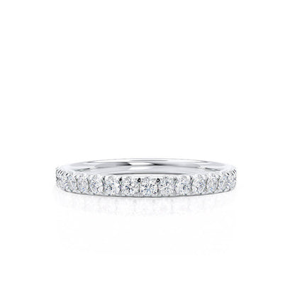 0.21 TCW Round Full Eternity Moissanite Wedding Band