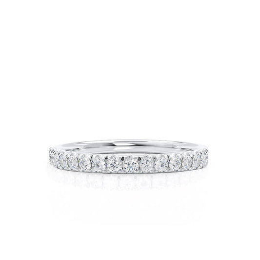 0.21 TCW Round Full Eternity Moissanite Wedding Band