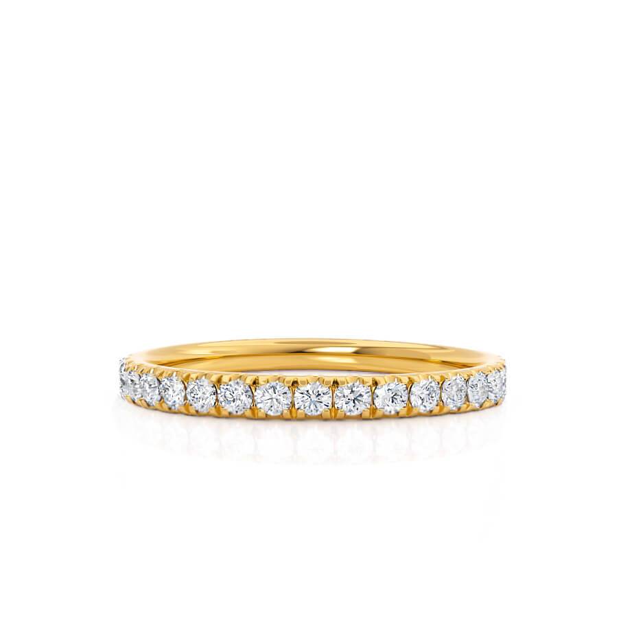 0.21 TCW Round Full Eternity Moissanite Wedding Band
