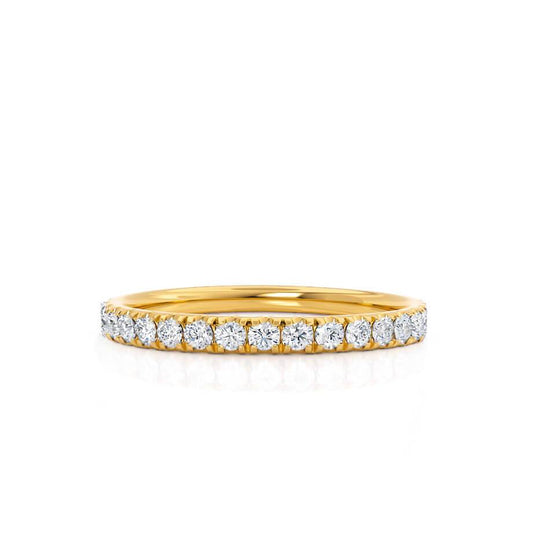 0.21 TCW Round Full Eternity Moissanite Wedding Band
