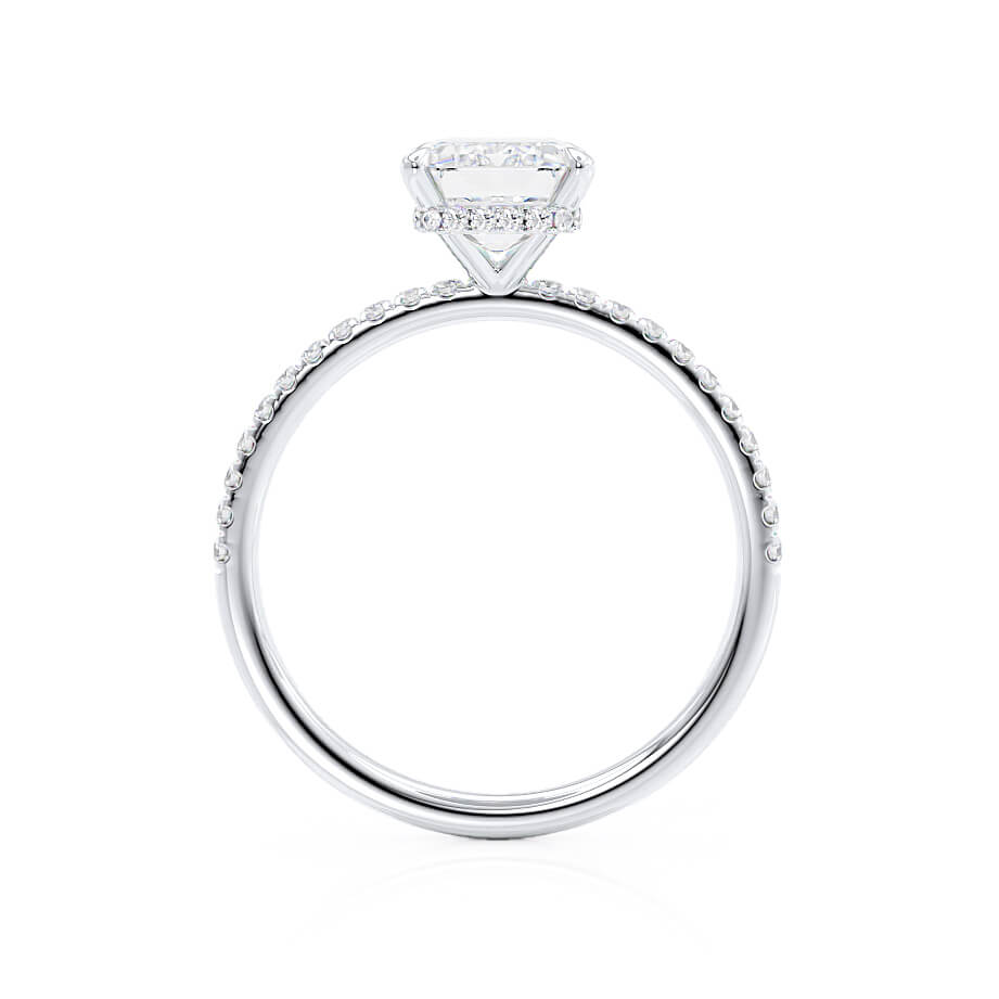 1.75 CT Emerald Pave Moissanite Engagement Ring