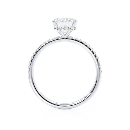 1.75 CT Emerald Pave Moissanite Engagement Ring