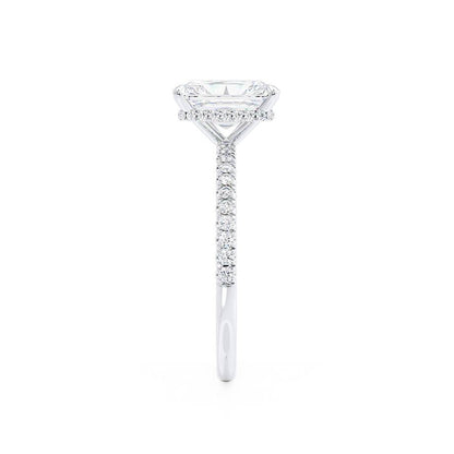 1.8 CT Radiant Pave Moissanite Engagement Ring