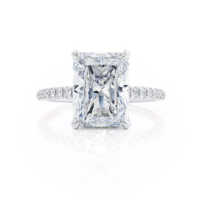 1.8 CT Radiant Pave Moissanite Engagement Ring