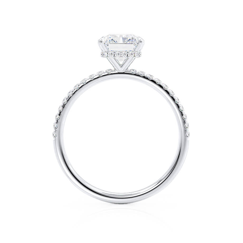 1.8 CT Radiant Pave Moissanite Engagement Ring