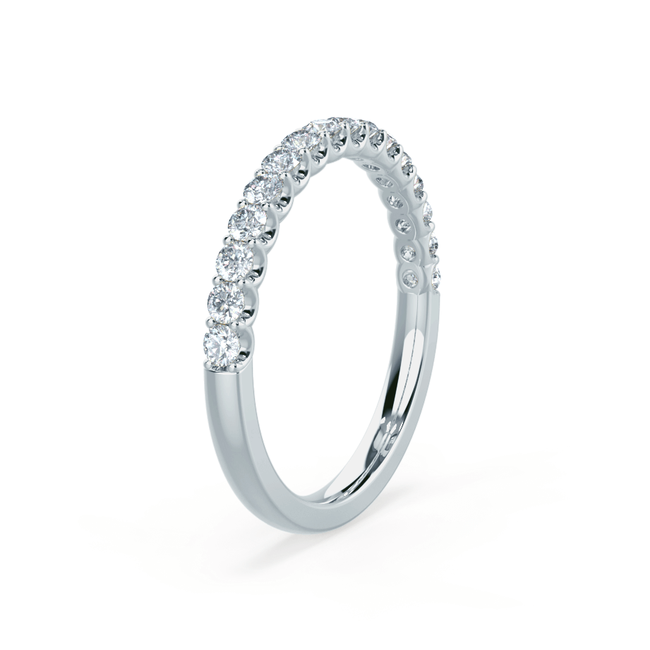 0.44 TCW Round Full Eternity Moissanite Wedding Band