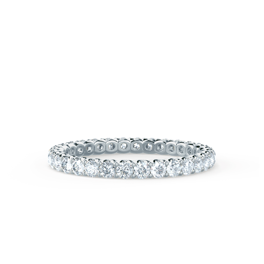 0.44 TCW Round Full Eternity Moissanite Wedding Band