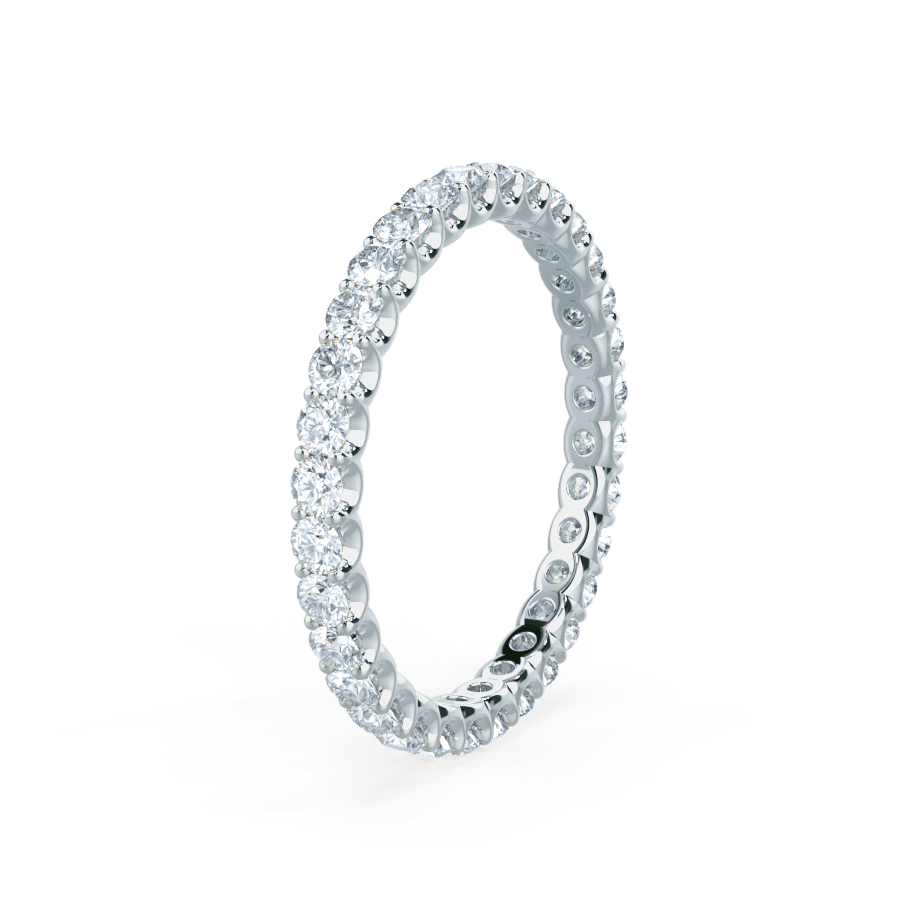 0.44 TCW Round Full Eternity Moissanite Wedding Band