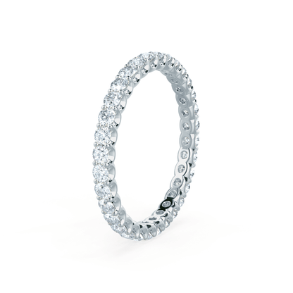 0.44 TCW Round Full Eternity Moissanite Wedding Band
