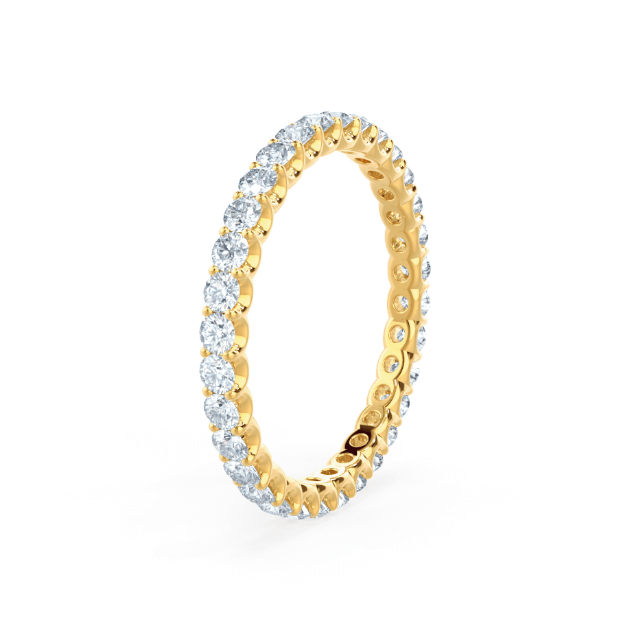 0.44 TCW Round Full Eternity Moissanite Wedding Band