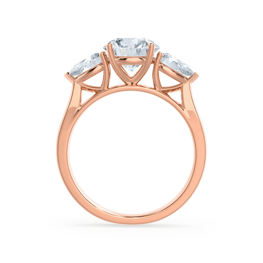 1 CT Round Three Stone Moissanite Engagement Ring