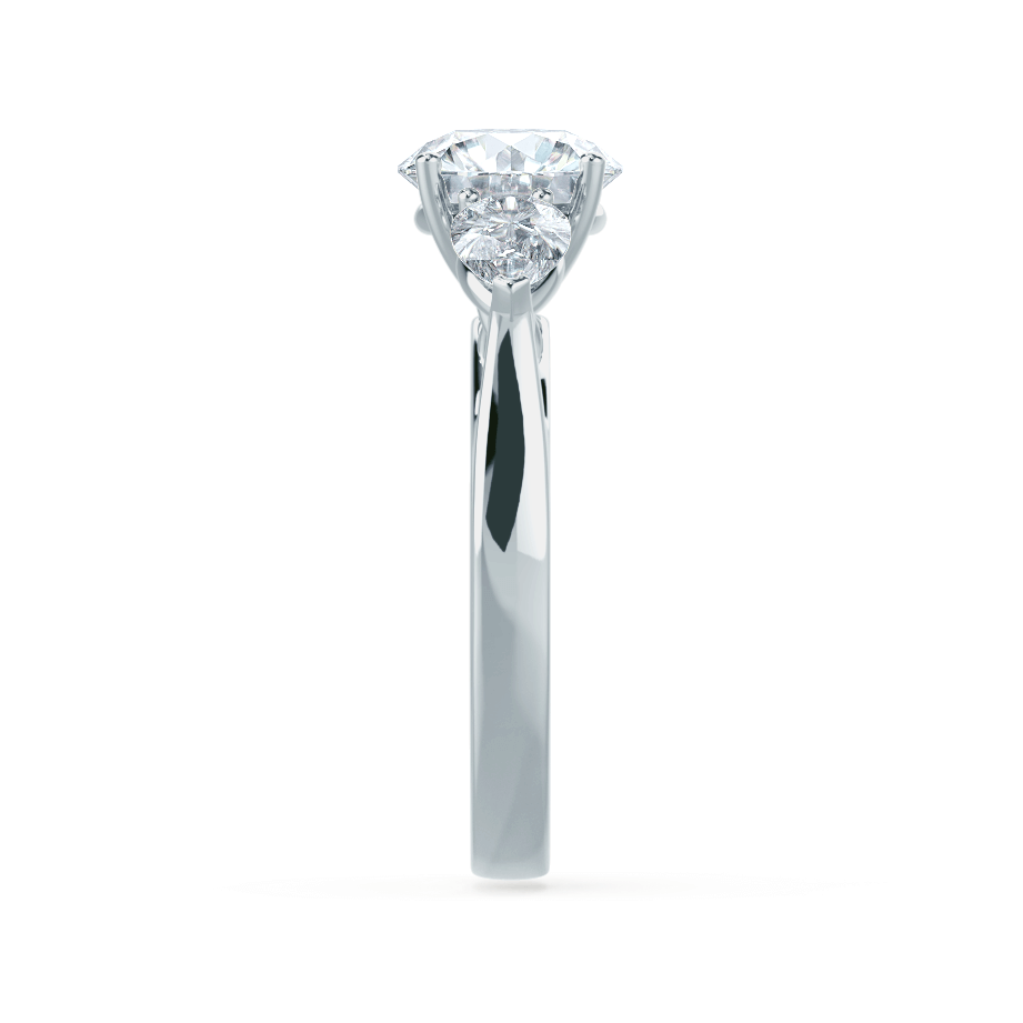 1 CT Round Three Stone Moissanite Engagement Ring