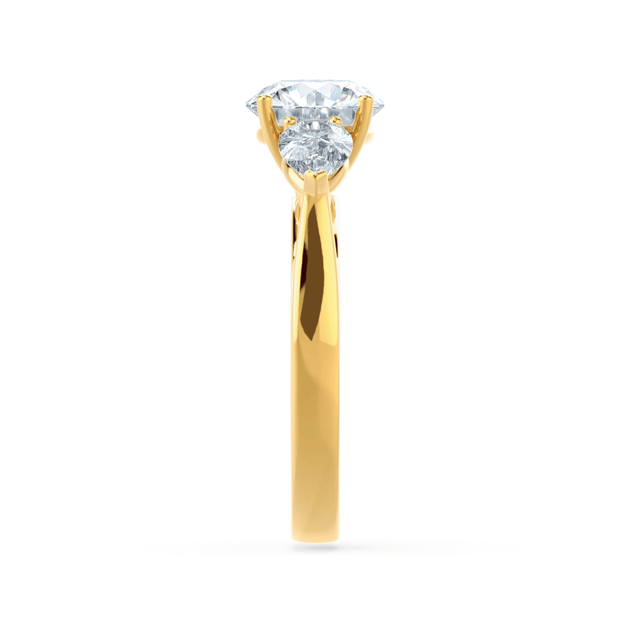 1 CT Round Three Stone Moissanite Engagement Ring