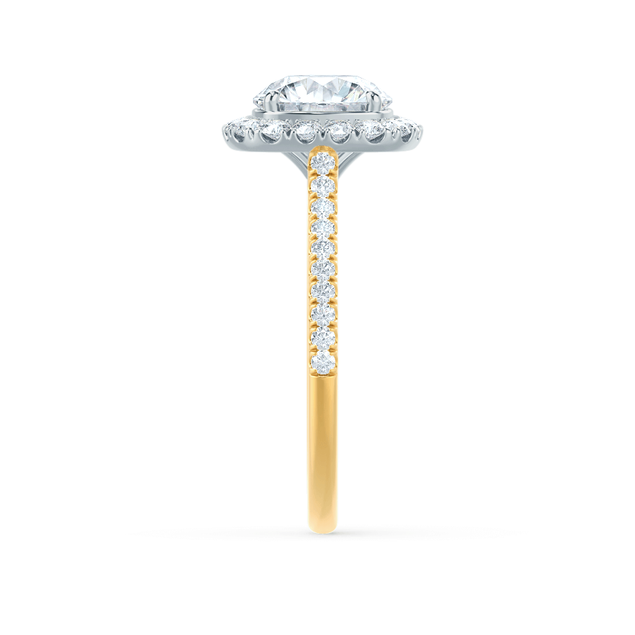 2 CT Round Halo & Pave Moissanite Engagement Ring
