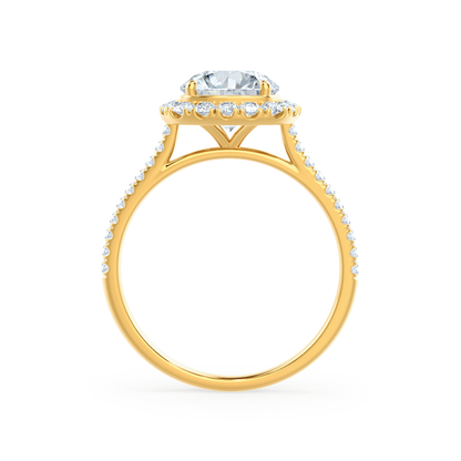 2 CT Round Halo & Pave Moissanite Engagement Ring