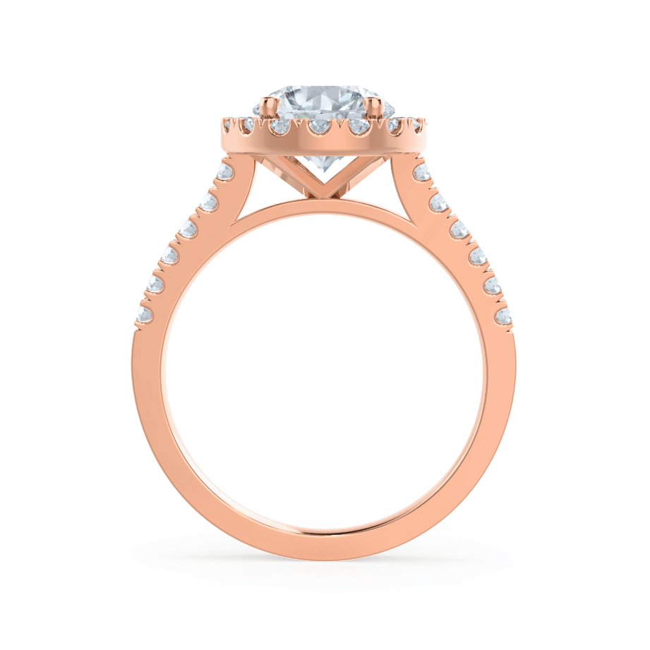 1 CT Round Halo & Pave Moissanite Engagement Ring