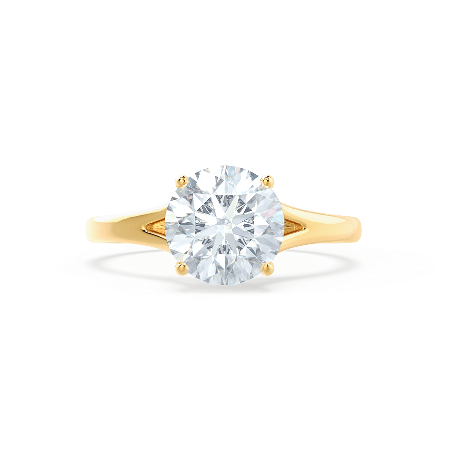 0.5 CT Round Solitaire Moissanite Engagement Ring