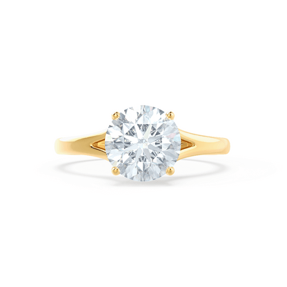 0.5 CT Round Solitaire Moissanite Engagement Ring