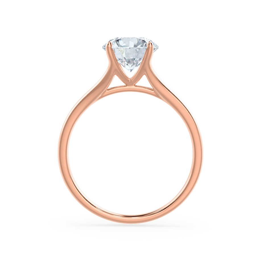 0.5 CT Round Solitaire Moissanite Engagement Ring
