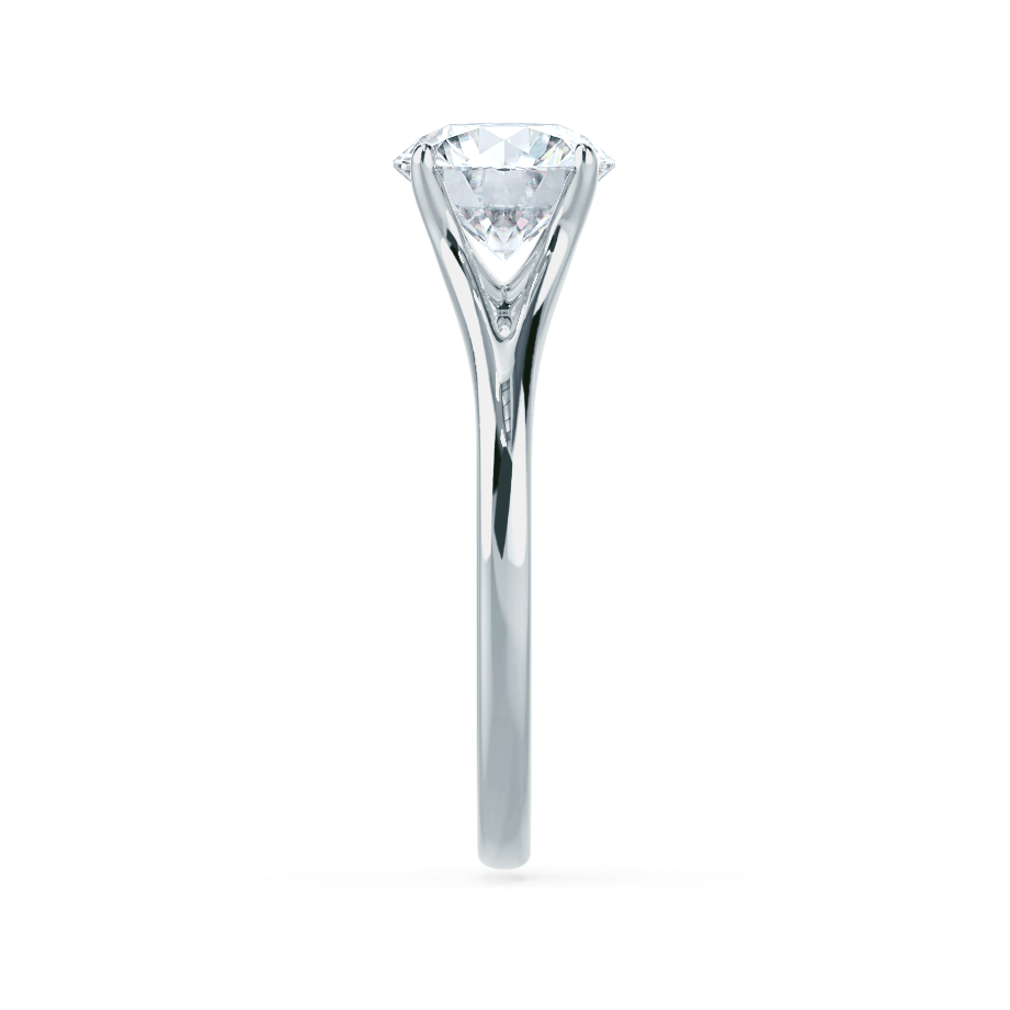 0.8 CT Round Solitaire Split Shank Moissanite Engagement Ring