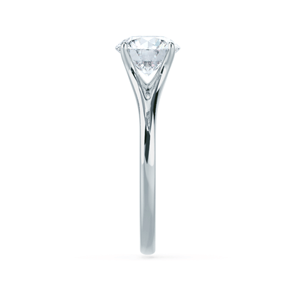 0.8 CT Round Solitaire Split Shank Moissanite Engagement Ring