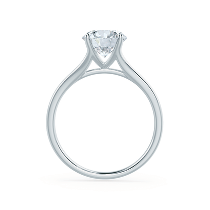 0.8 CT Round Solitaire Split Shank Moissanite Engagement Ring