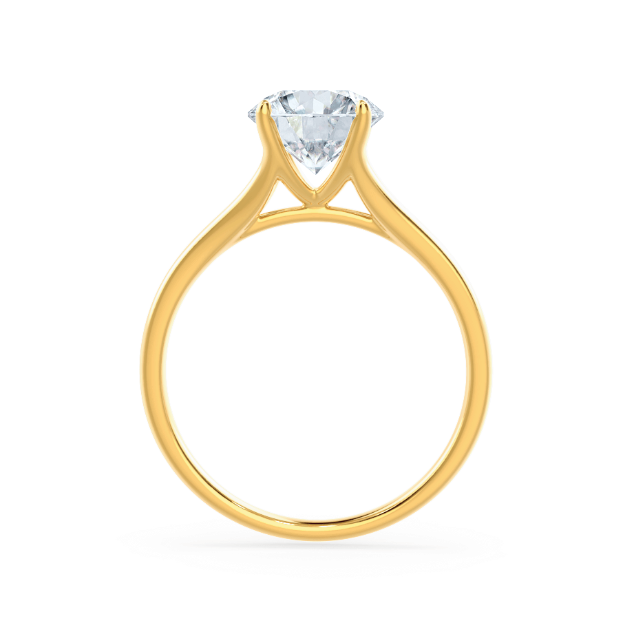 0.5 CT Round Solitaire Moissanite Engagement Ring