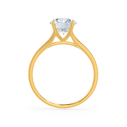 0.5 CT Round Solitaire Moissanite Engagement Ring