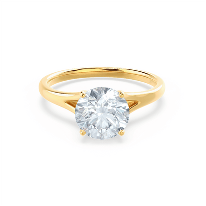 0.5 CT Round Solitaire Moissanite Engagement Ring