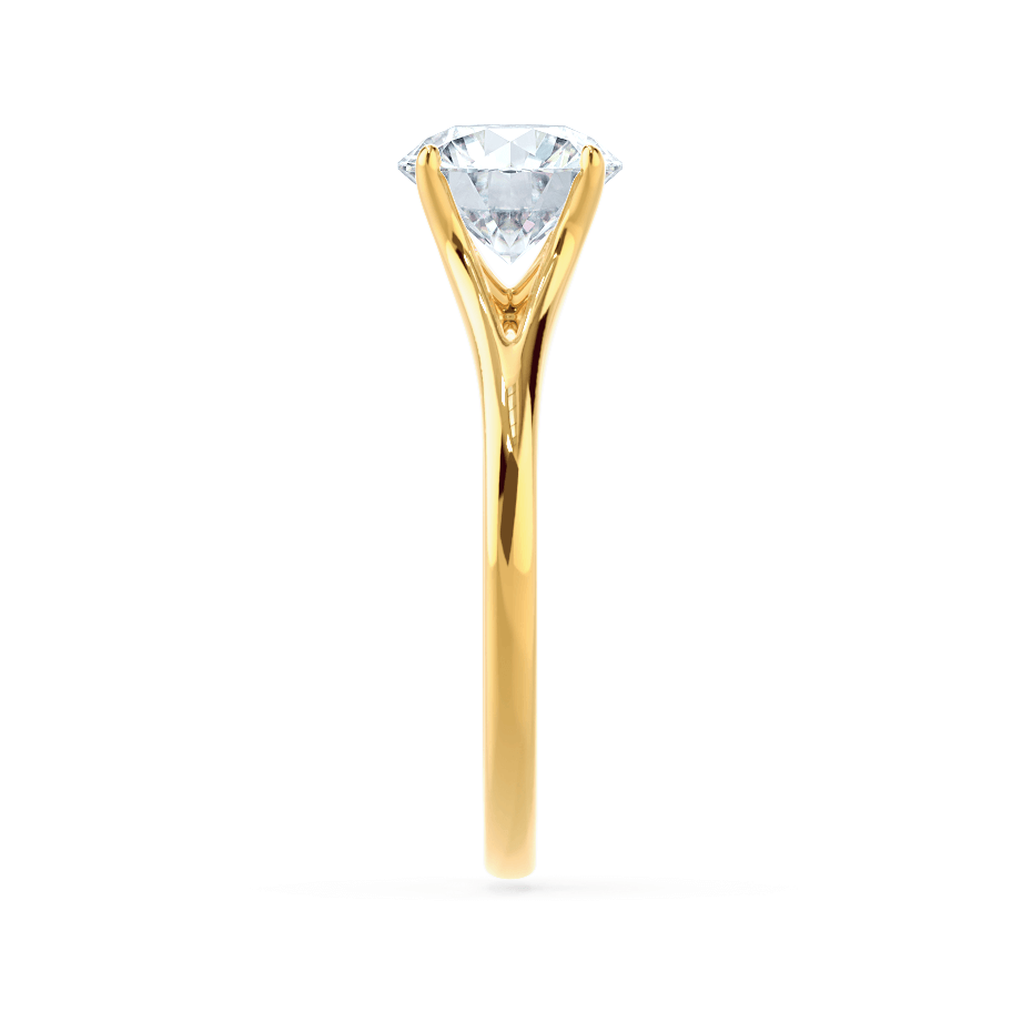 0.5 CT Round Solitaire Moissanite Engagement Ring