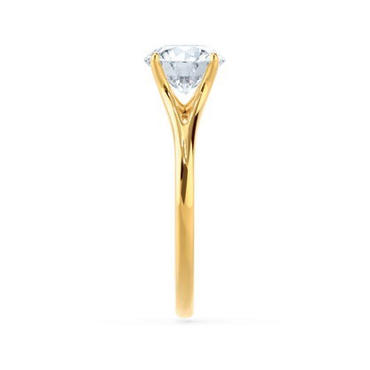 0.5 CT Round Solitaire Moissanite Engagement Ring
