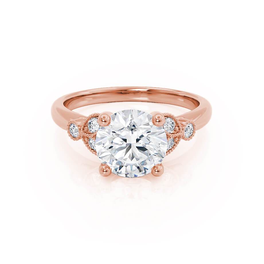 1.5 CT Round Cluster Moissanite Engagement Ring
