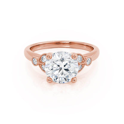 1.5 CT Round Cluster Moissanite Engagement Ring