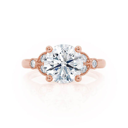 1.5 CT Round Cluster Moissanite Engagement Ring
